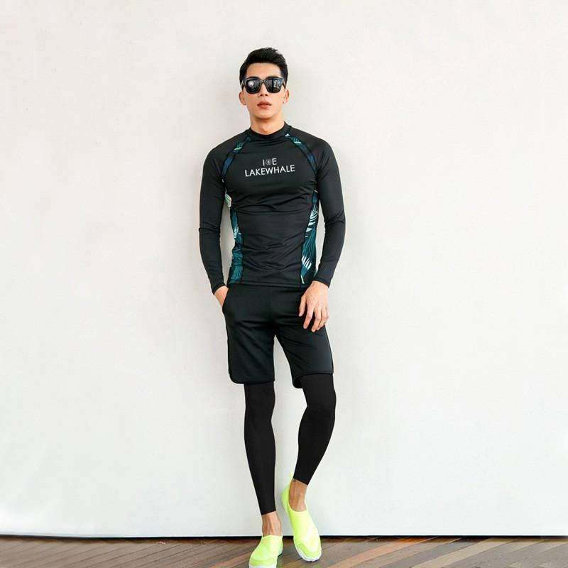 Unisex Quick-Dry Rash Guard Set Snorkeling Surfing Swimming UV Protection Long Sleeve Swimwear