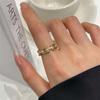 Adjustable U Shaped Buckle Geometric Open Rings Zircon Finger Rings Women Rings Korean Style