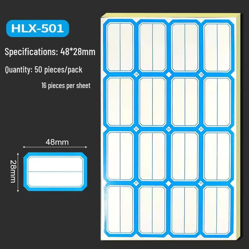 Self-Adhesive Classification and Identification Paper Stickers