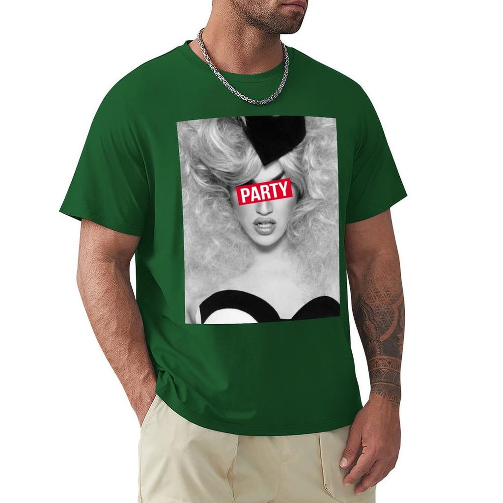PARTY T-Shirt Sommerkleidung Schwergewichte Anime-Kleidung Hippie-Kleidung Herren weiße T-Shirts