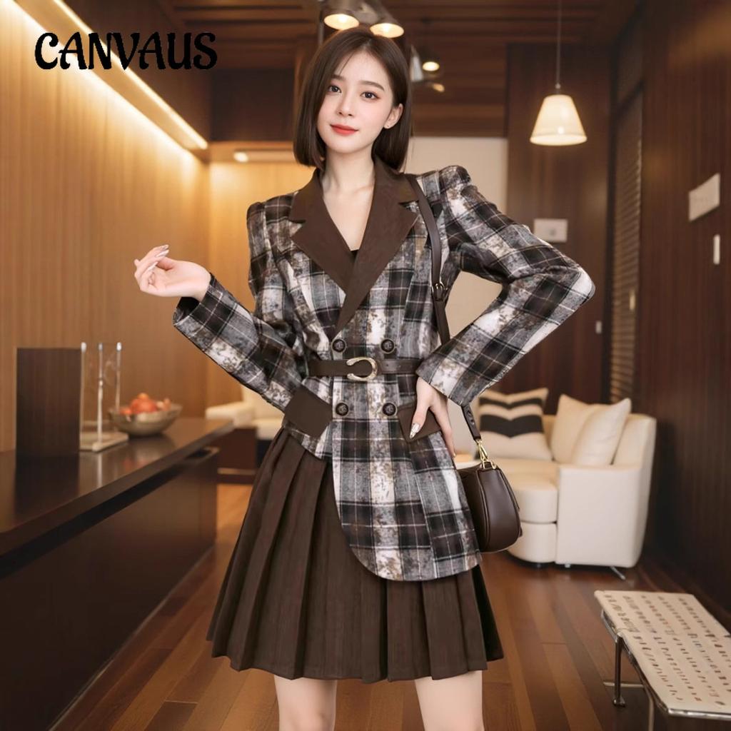 Women's Plus Size Suit Collar Fake Two Long-sleeved Autumn New High Grade Dress