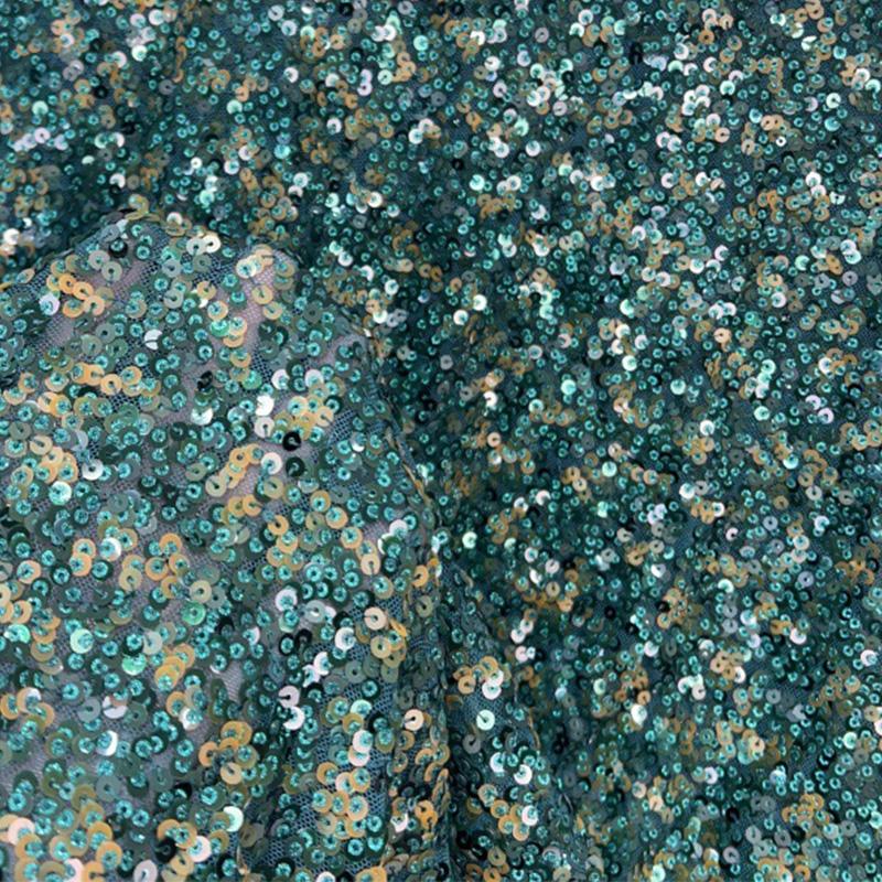 

1/3yard Sparkly Sequin Fabric Embroidered Lace Cloth Shiny Glitter Material for Party Dress Costume Bag Shoe DIY Sewing Fabric 1Yard
