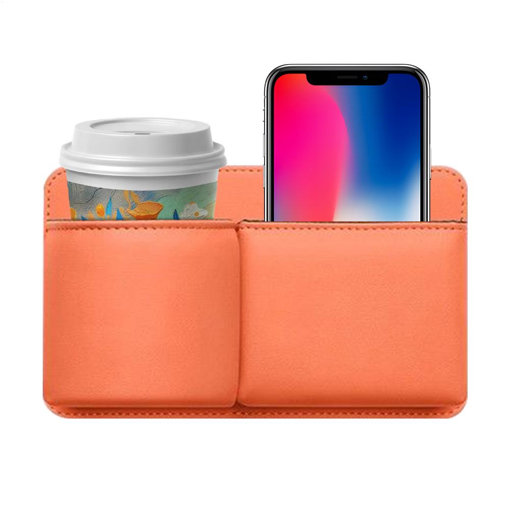 Backseat Cup Holder Leather Bottle Holder For Car Backseat Automotive Storage Organization For Truck RV Automotive Pickup Sedan