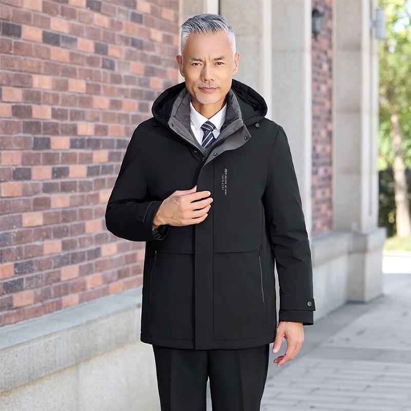 Men s 3-in-1 Detachable Goose Down Hooded Parka M/170