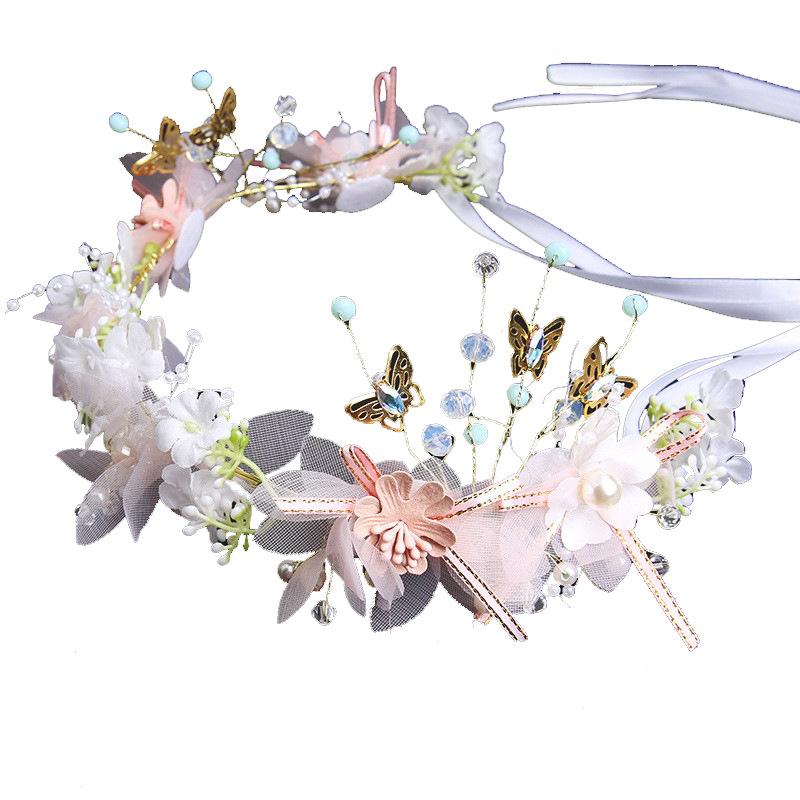 Bridal Tiara Handmade Crystal Jewelry Wedding Accessories Pearl Balls Children'S Women'S Garland Crown Headband Accessories