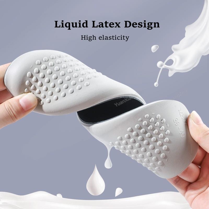 1Pair Latex Sports Shoes Insole Cowhide Insoles for Feet Arch Support Shoe Pads Shock Absorbing Plantar Fasciitis Shoe Sole