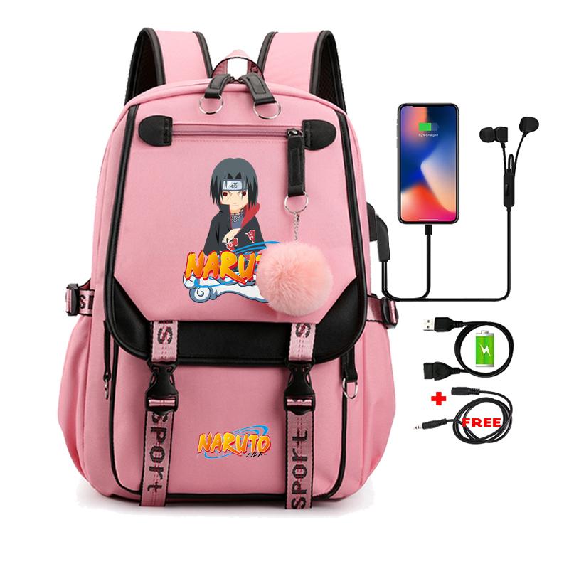 Anime Backpack for Teen Student Schoolbag Men Women Leisure Usb Travel Bag Boy Girl Back To School Backpack Rucksack