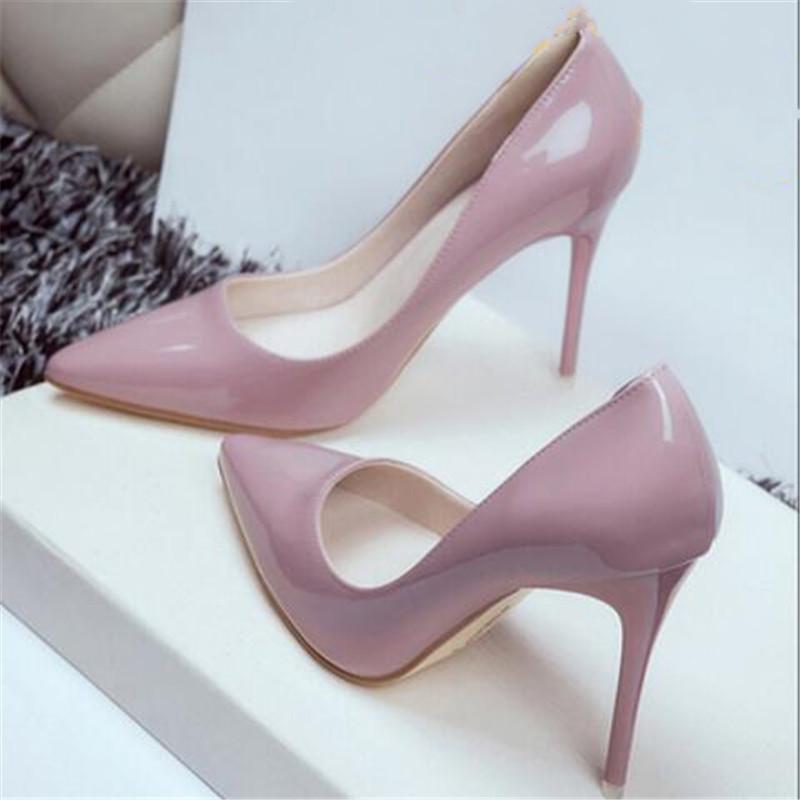 

Мода 2025 Женские туфли-лодочки на высоком каблуке Тонкий каблук Классические Сексуальные Выпускные Свадебные туфли Белого Красного Бежевого Синего Винного Цвета 35