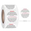 500Pcs/Roll Candle Warning Label Candle Jar Container Stickers Waterproof Label
