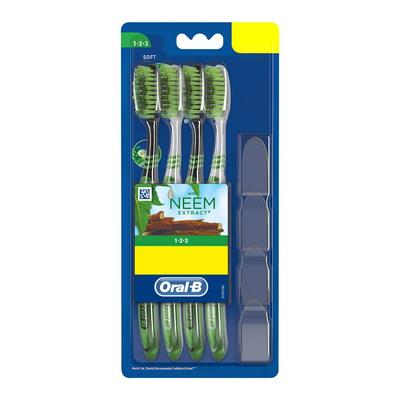 Neem Extract Soft Toothbrush Set (4 Things), Toothbrush Soft with Neem Extract Set,