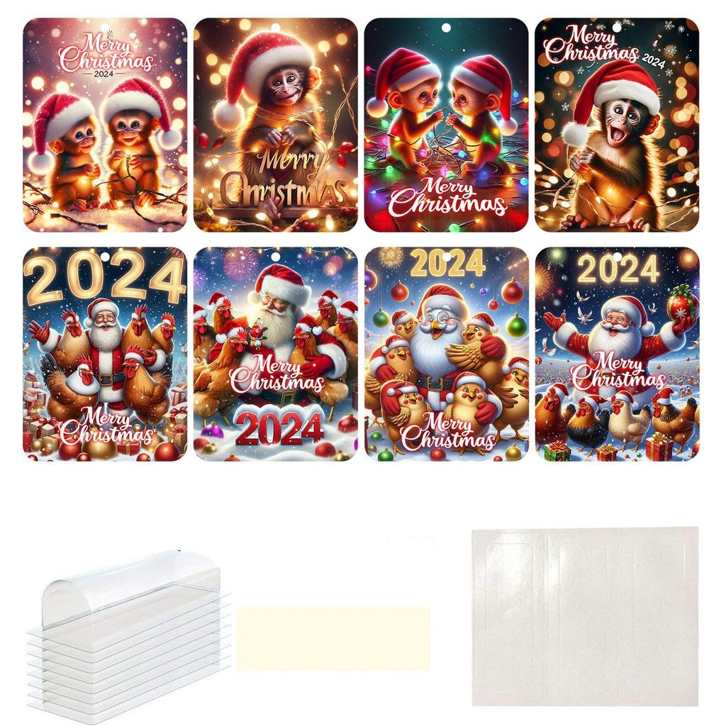 Christmas Wallet Ornament Set 8 Wallet Pendants Gift Card Wallet Holiday Gift Tags, Christmas Decorations And Card Combinations