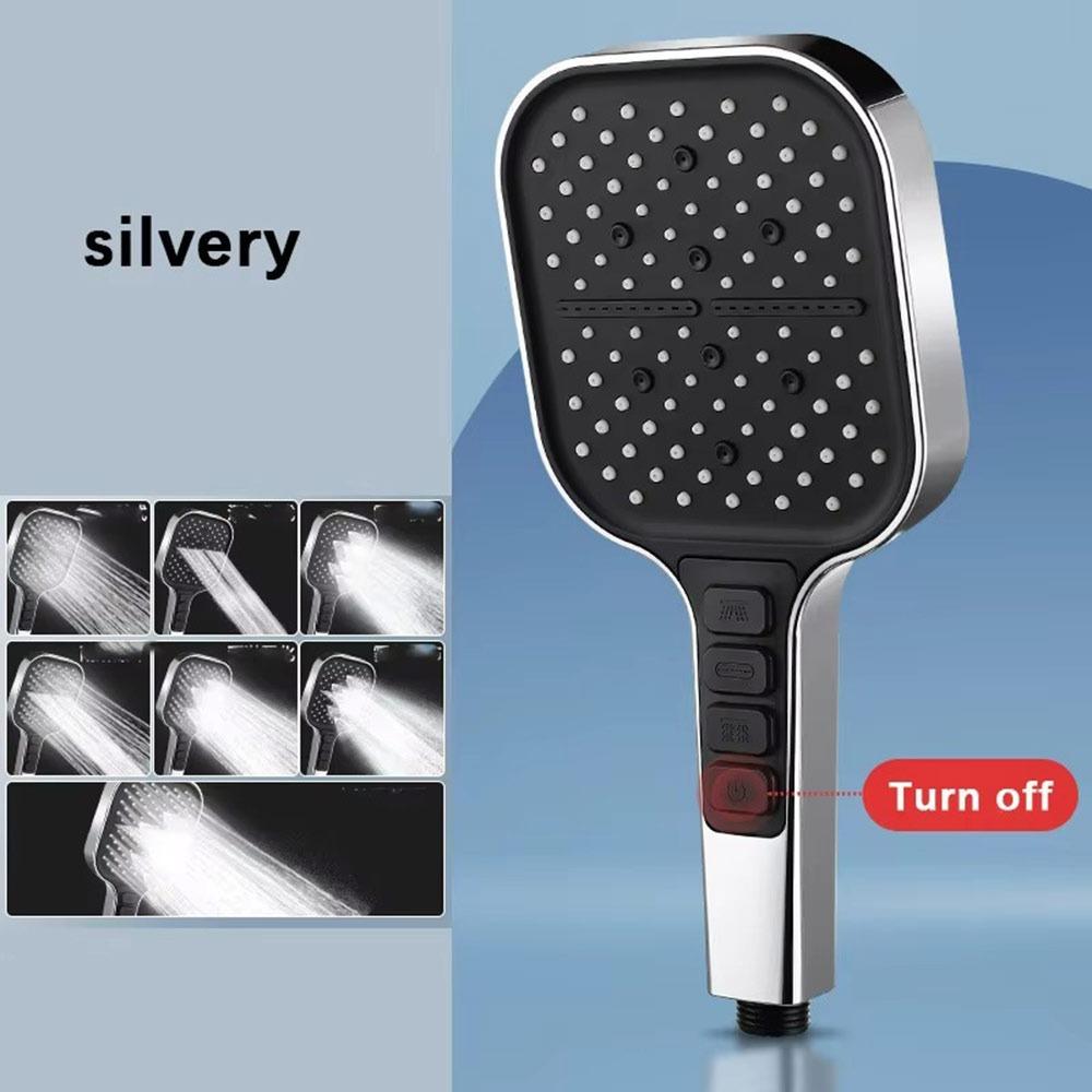 Handheld Shower Head 7 Modes Adjustable Shower Sprayer Universal Rainfall Shower