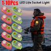1-10pcs LED Life Jacket Light Waterproof Energy-Efficient Emergency Lamp Signal Telegraph Portable Practical Outdoor Accessories