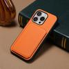 DENIOR D04 For iPhone 16 Pro Case Card Holder Kickstand Leather Coated Phone Cover