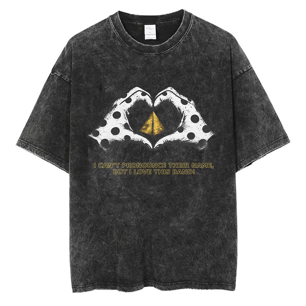 Rock Band Angine De Poitrine Vintage Washed T Shirts Mens Women Fashion Gothic Short Sleeve Tshirt Punk Hip Hop Clothing Tees