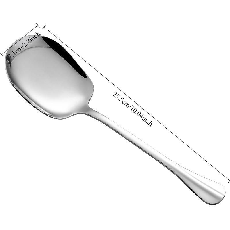 1PC Hotel Shared Spoons, Service Spoons, Home Club Self- Meal Spoons, Thickened Cafeteria Meal Spoons, Large Spoons