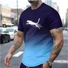 Men's Animal Pattern T-Shirt Printed Shirt Men's Sports Casual Trendy Fashion Short Sleeve T-Shirt