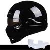 Samurai Black Scorpion Helmet Retro Detachable For Motorcycle Bike Open Helmet Fashion Full Face Matte Black Four Seasons Helmet