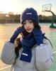 3Pcs Set Winter Hat Scarf Touchscreen Gloves Unisex Knitted Warm Beanie Neck Warmer Gloves Set For Autumn Winter Outdoor Daily Wear