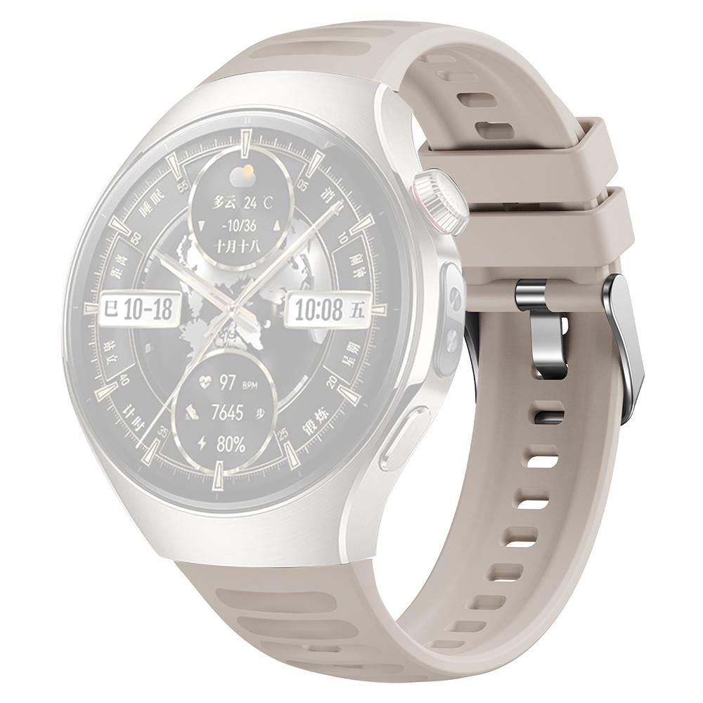 

For Huawei Watch 5 46mm Watch Band Wave Texture Silicone Adjustable Strap E