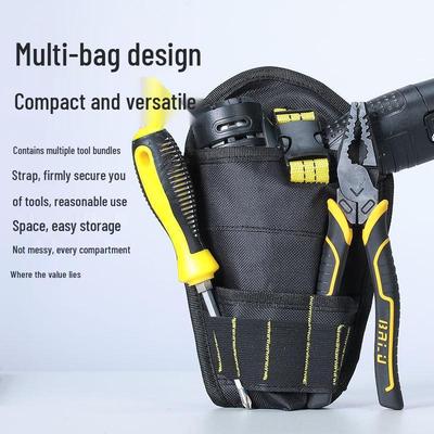 Adjustable Electrician's Tool Belt with Drill Holster - Lightweight Oxford Cloth for Convenient Tool Storage
