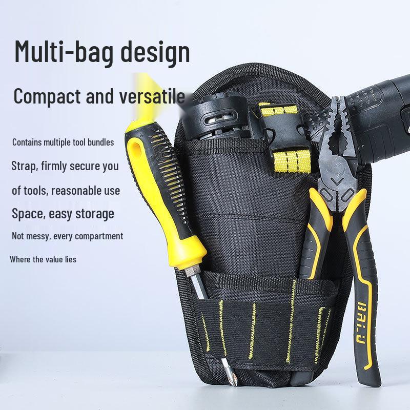 Adjustable Electrician's Tool Belt with Drill Holster - Lightweight Oxford Cloth for Convenient Tool Storage
