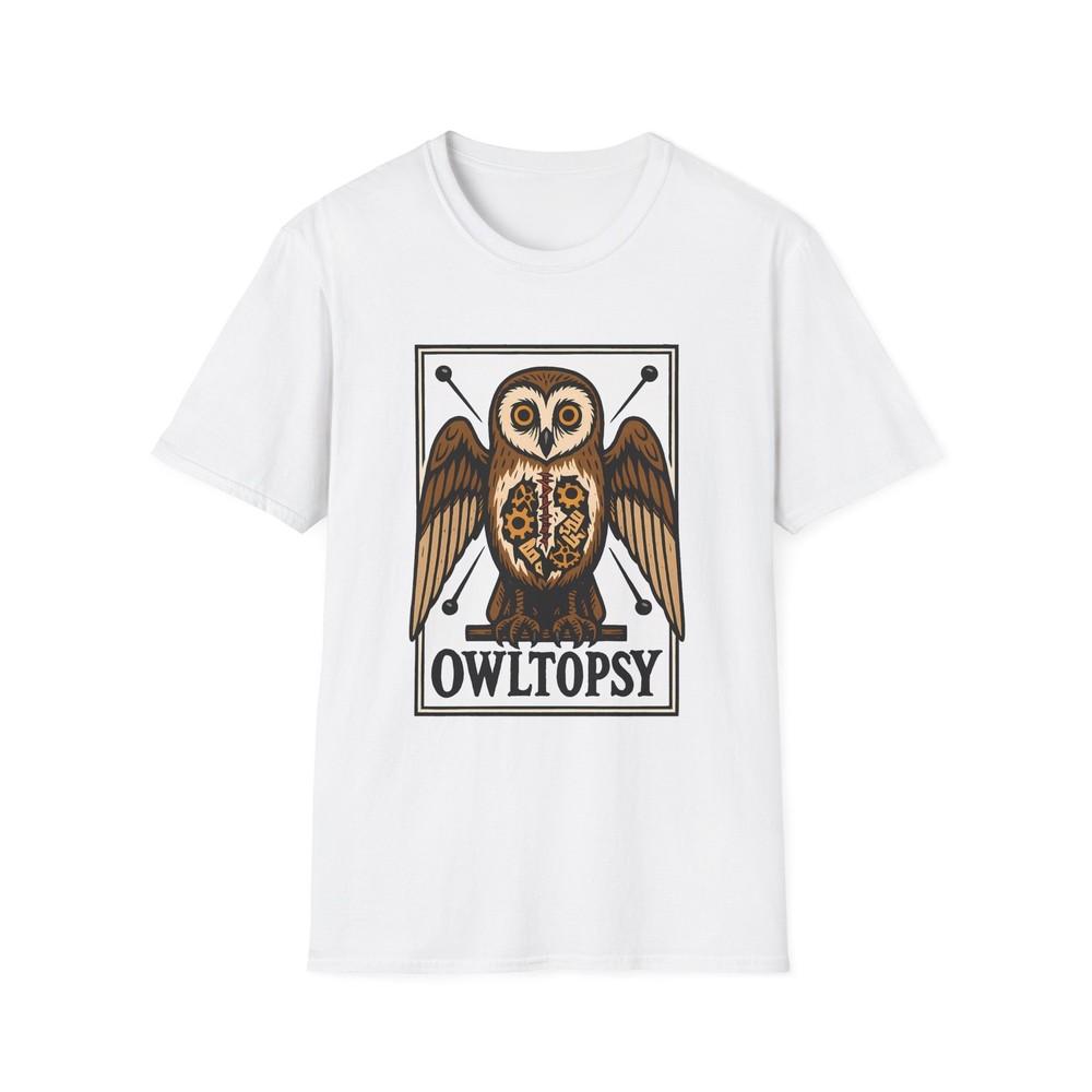 

Unisex Softstyle T-Shirt Surreal Barn Owl Specimen Steampunk Gothic Graphic 3XL