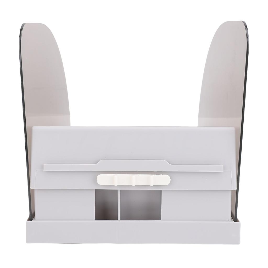 Cat Litter Box Ramp with Drawer Baffles Plastic Adjustable Height Anti Slip Elevated Litter Box Step Stool for Home