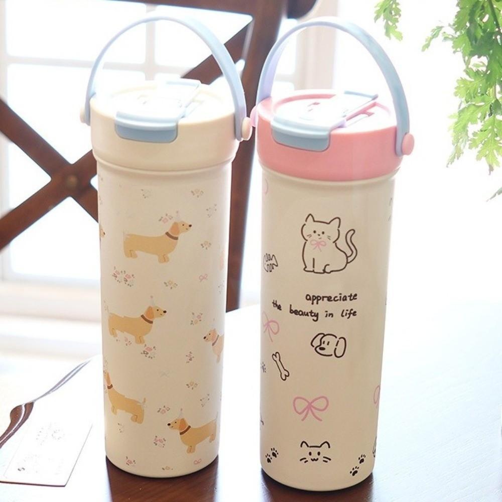 Double Wall Stainless Steel Cup 600ml Vacuum Flasks Portable Insulated Cup  Hot Drink