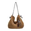 Large Capacity Straw Woven Bag Women's Summer New Vacation Woven Bag Lazy Wind Shoulder Commuter Tote Bag