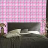 Pink Checkered Wallpaper Powder Pink and Purple for Living Room and Bedroom 50x1000