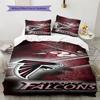 Falcons Pattern Bedding Set Quilt Cover Pillowcase Home Decor Gift (1 * Duvet Cover + 2 * Pillowcase, Without Core)