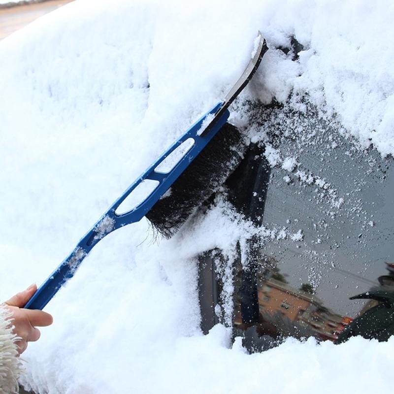 ABS Plastic Snow Scraper And Broom With Cold Resistant PVC Brush Ice Remover For Vehicle Windshield Anti Freeze Design