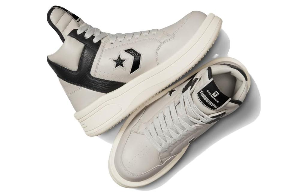 Turbowpn Rick Owens x Turbowpn Drkshdw Converse Mid 'Oyster Black' A06758C