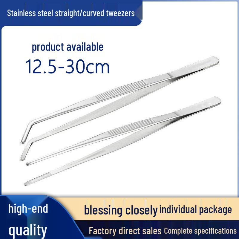 

Нескользящий пинцет из нержавеющей стали с изогнутым кончиком для водных растений и заваривания чая Bent Tip 140mm