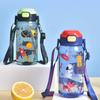 550ML Children's Water Bottle for School Portable Cartoon Dog Sippy Cup Creative Feeding Cup with Straws and Lids Drinkware