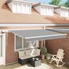 Intrekbare luifel - Maison Exclusive - Aluminium - Mat wit - 300 x 250 x 165 cm