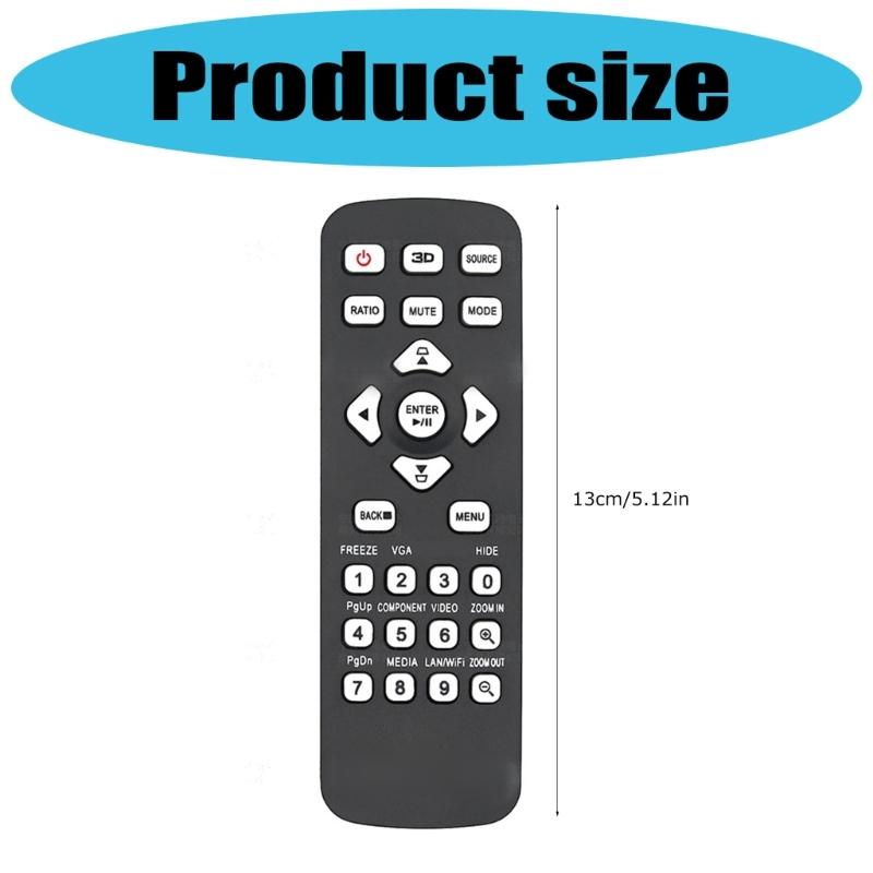 Universal Replacement Remote Control for X128GH X118H X1126AH D616D Multiple Projector Models And More Black