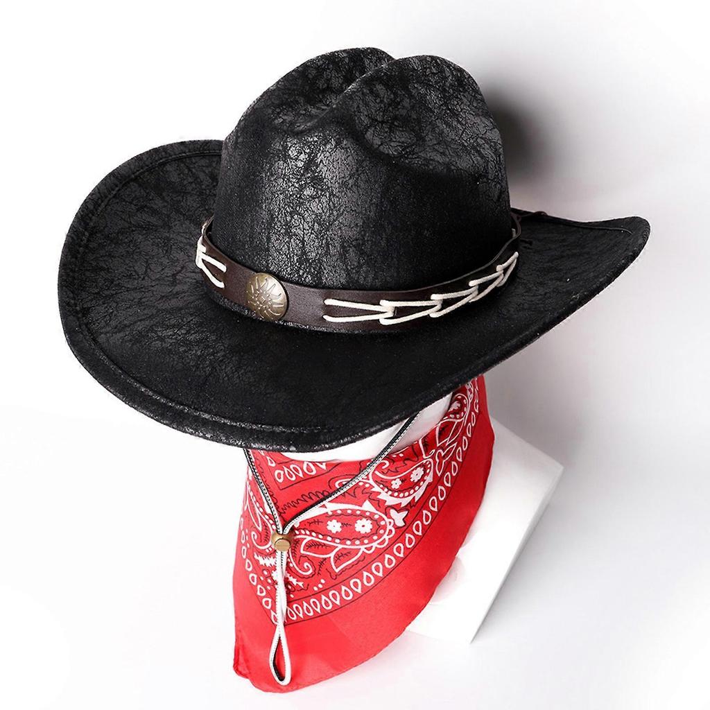Portable Fishing Hat Gentleman Fisherman Hat Gift for Camping Climbing Lovers Gentleman Wide Brim for Dress-up  Black
