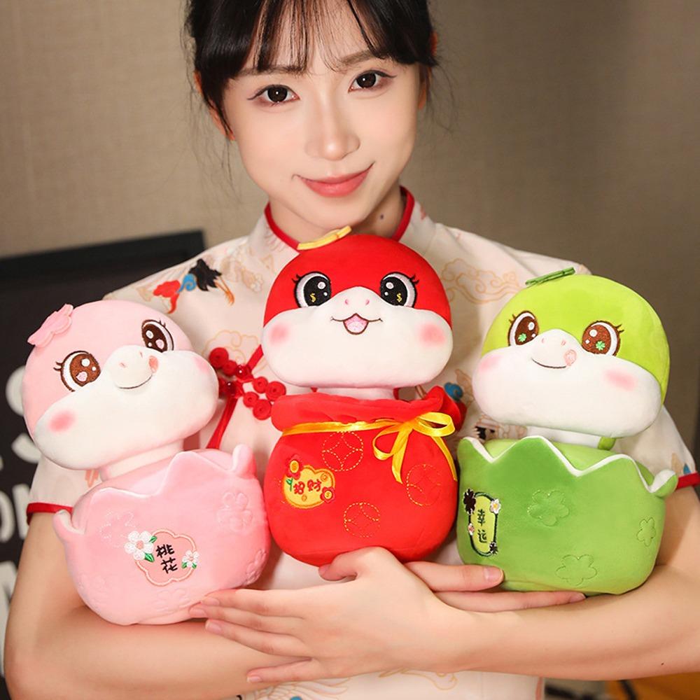 Chinese Style Snake Year Plush Toy Big Eyes Lucky Snake Doll  Home Decor