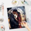 Frame Painting By Numbers For Adults Kits Lover Under Umbrella Acrylic Paint Marker By Numbers For Home Wall Decors 40x50cm