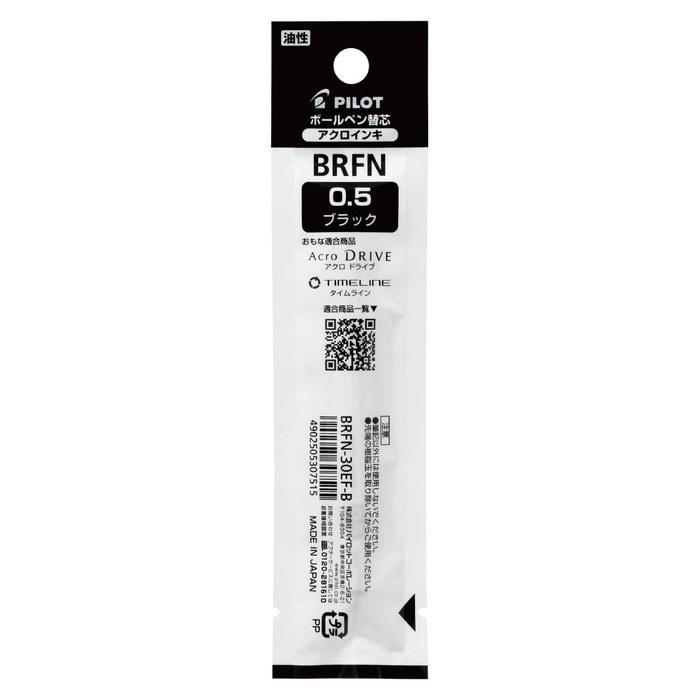 Pilot Ballpoint Pen Refill BRFN-30 Acroink 0.5 Black 10-Pack BRFN300EF10B