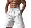 Men's Casual Loose Fit Cotton and Linen Shorts for Beach and Sports