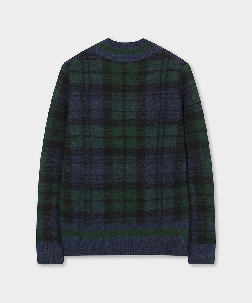 BROOKS BROTHERS Brushed Wool Blackwatch Tennis Sweater (Multi) (Bbwnmm38797Ew)