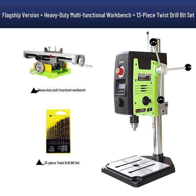 High-Precision 220V Multi-Functional Brushless Digital Bench Drill for Home Use