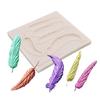 Feather Texture Printing Baking Biscuits Mold Food Grade Silicone Fondant Mould