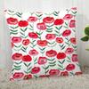 Pillowcase Flower Pattern Square  Christmas Zipper
