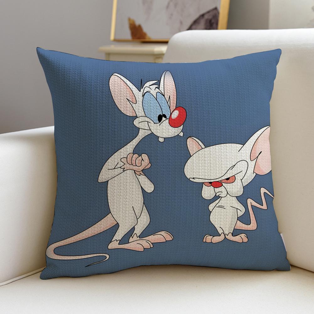 Clever PPinky and the BrainS Cushion Cover Breathable and skinfriendly linen pillowcase square removable and washable cushion