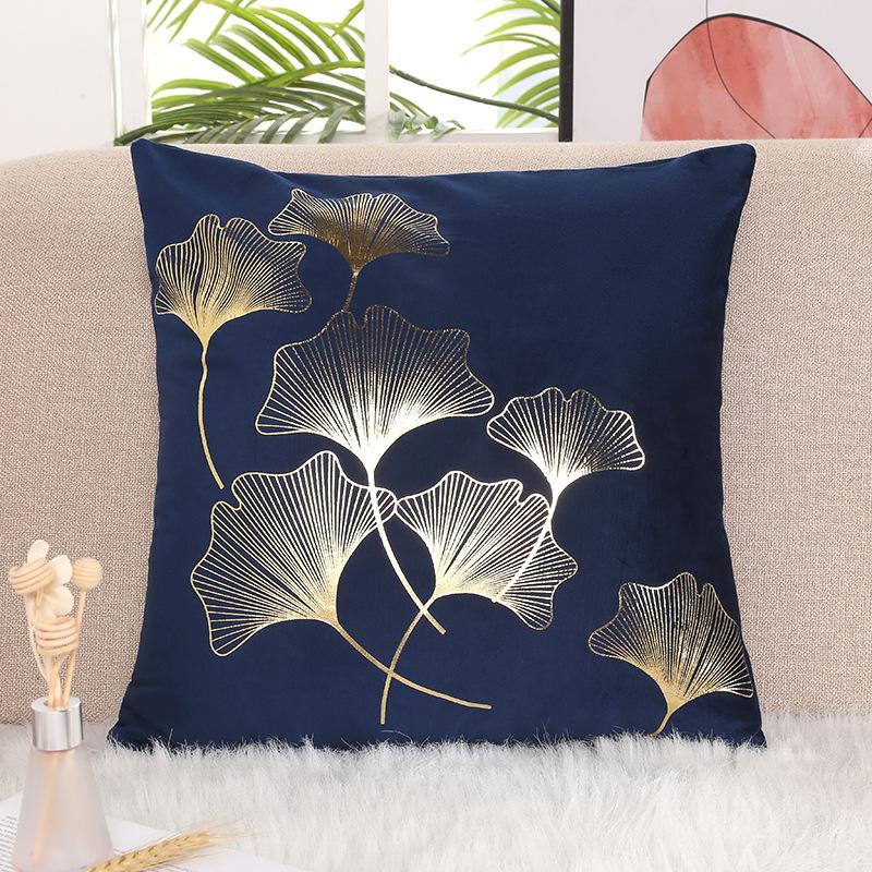 Stamping Pillow Dutch Velvet Pillow Cover Nordic Ins Sofa Car Cushion Back Cushion Cover