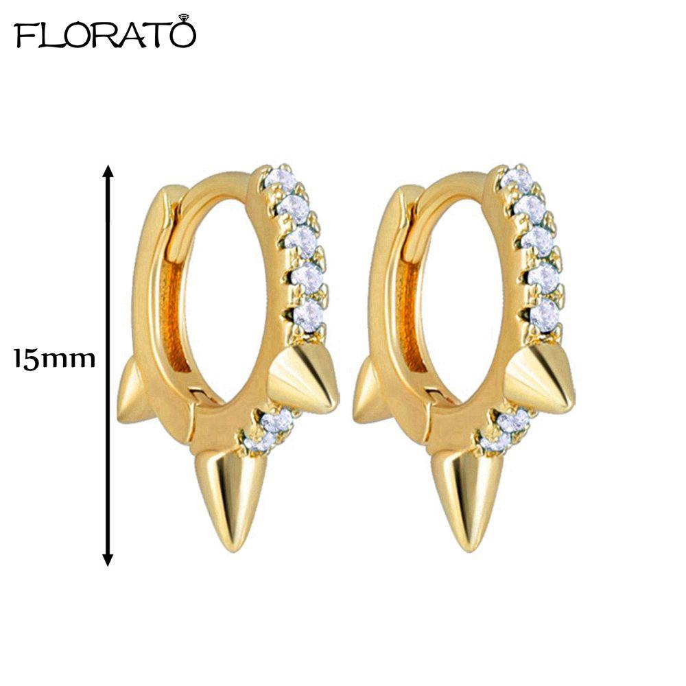 925 Silbernadel Punk Nieten Nieten Creolen Ohrringe für Damen Huggie Ohrringe Ohr Manschette Piercing Ohrring Gotischer Schmuck